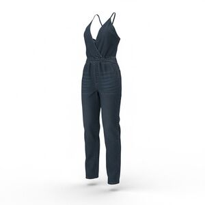 Thread Story‎ Blue Denim Jumpsuit with Adjustable Straps - Size Large